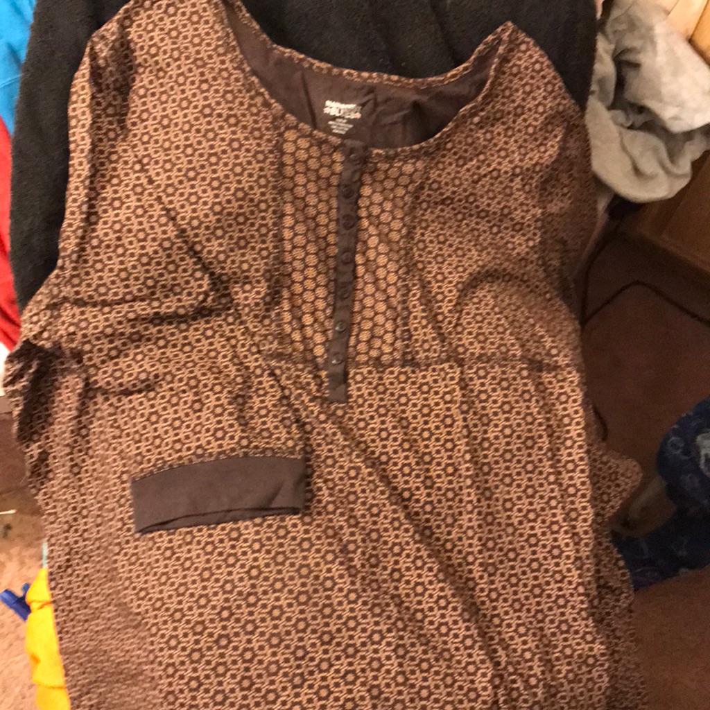 Super Cute Brown And Light Brown Tunic